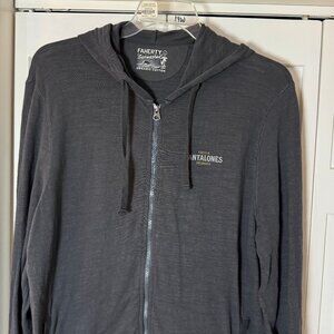 Faherty Tequila Pantalones Sunwashed Slub Hoodie Organic Cotton Gray Men’s Large
